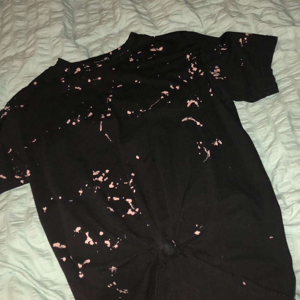 Fashion Nova Bleached Tie Front Top
